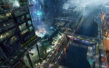 cityscapes futuristic artwork 1920x1200 wallpaper 